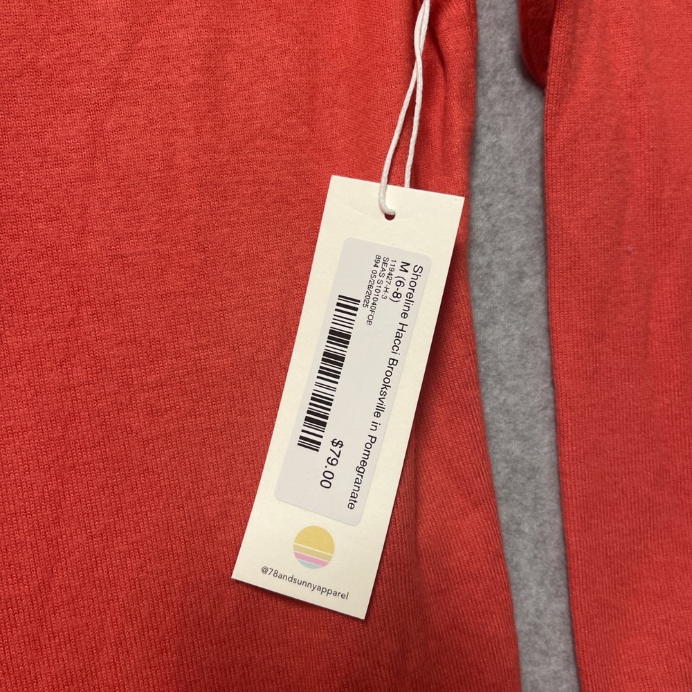 78 & Sunny Women's Shoreline Hacci Brooksville Sweater In Pomegranate Sz Med - Picture 3 of 8